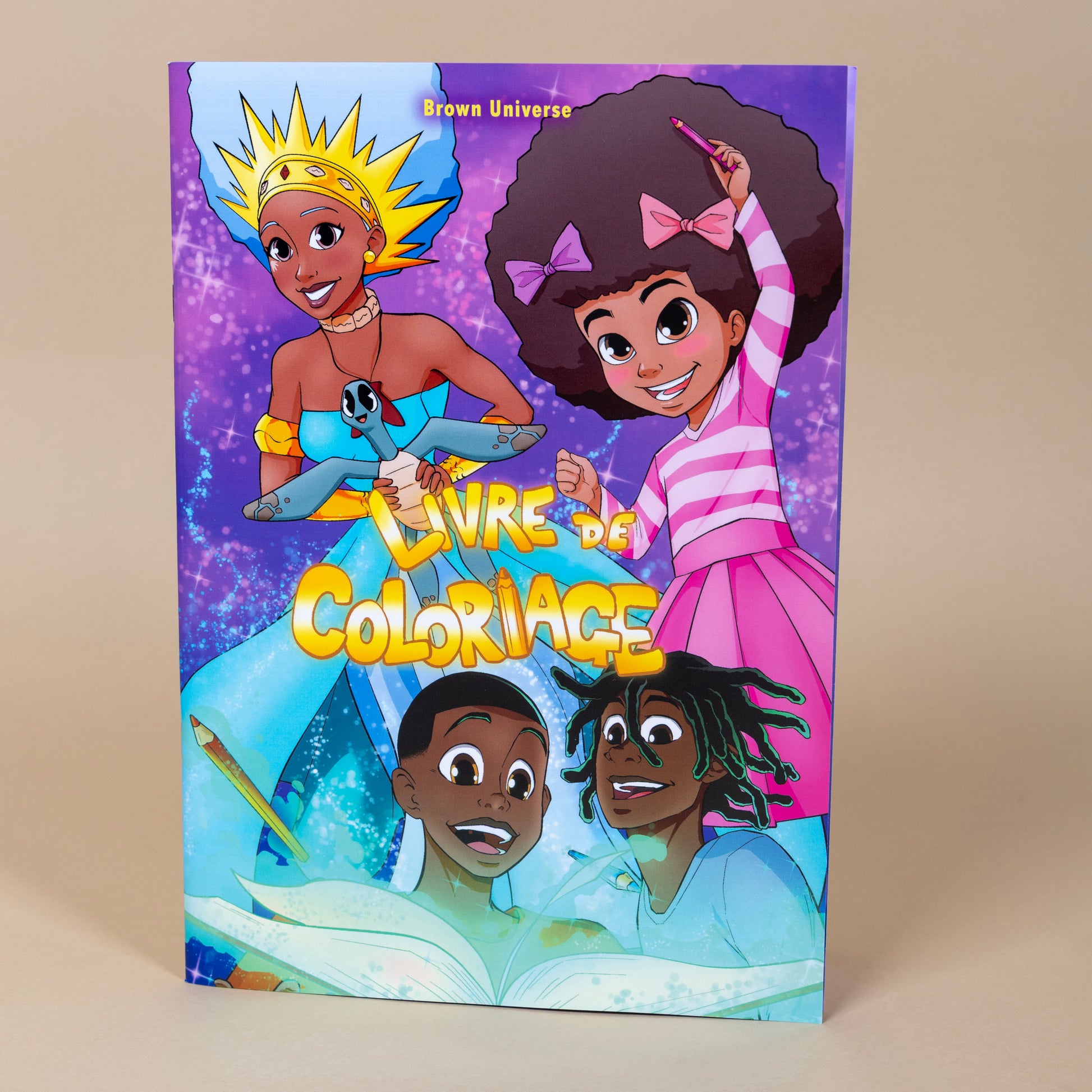 Livre de coloriage – 30 pages pour enfants avec des personnages afro. Livre enfant noir.