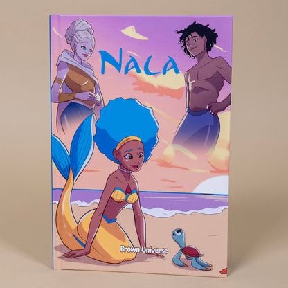 Couverture du livre jeunesse diversité 'Nala : Princesse des océans' avec Nala et ses amis sous-marins.