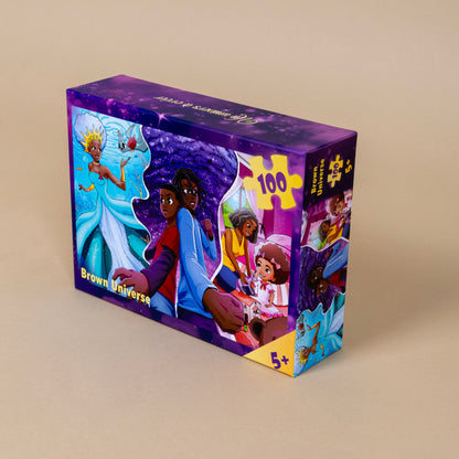 Puzzle 100 pièces Brown Universe, un jeu africain enfant pour des moments en famille.